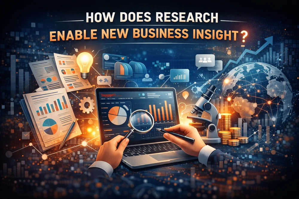 How does research enable new business insight?